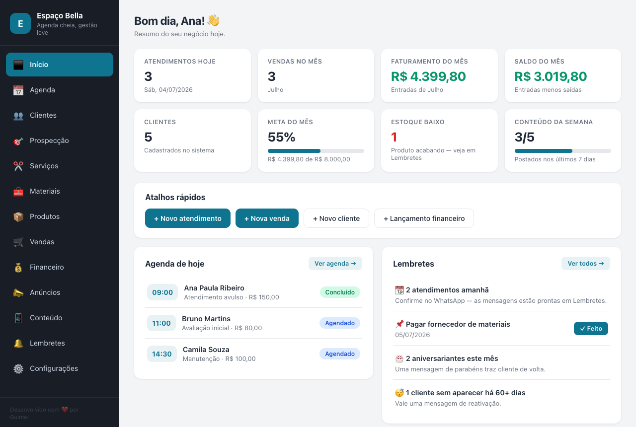 Sistema de gestão personalizado
